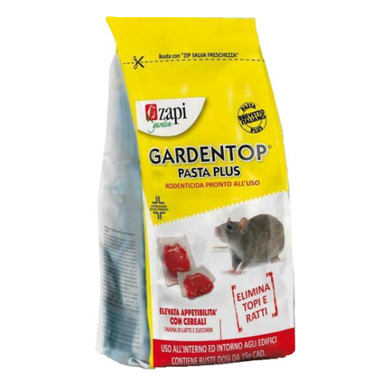 Zapi Gardentop pasta plus 1,53 kg topicida veleno per topi