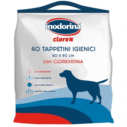 Inodorina Tappetini igienici Clorexidina 60x90 traverse per cane