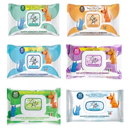 Salviette detergenti per cani e gatti Pet Wipes 40 Pezzi - Padovan