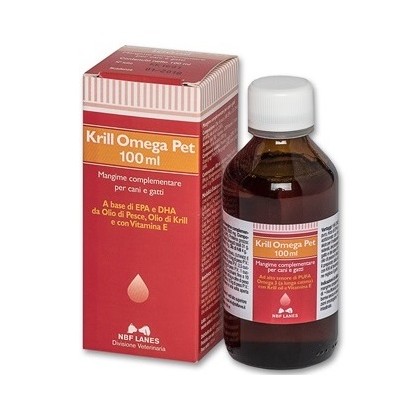 NBF-Lanes Krill Omega Pet gocce 100ml per supporto sistemico cane e gatto